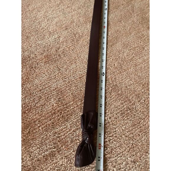 Vintage Wide Belt with Burgundy Leather Bow Knot Women’s Medium - Picture 5 of 5